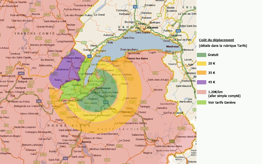 Zones tarifaires